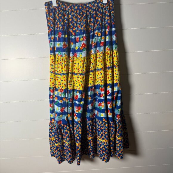 Carole Little Sport Vintage Blouse & Skirt Set Cottage Core Sz Large Skirt - Picture 10 of 13